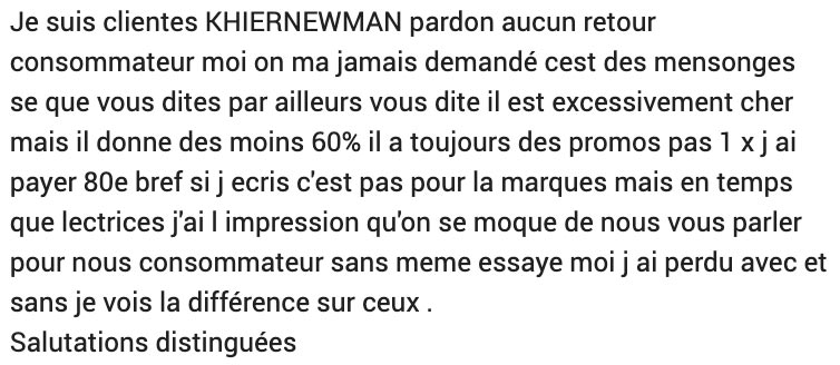 Feedback lecteur